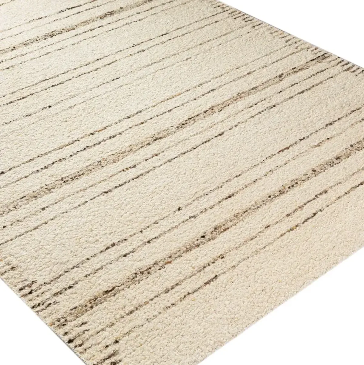Vanessa Handwoven Rug, Ivory/Brown