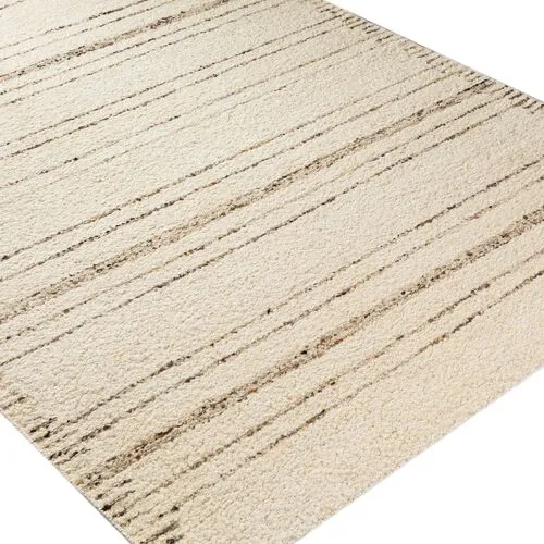 Vanessa Handwoven Rug - Ivory/Brown - Beige - Beige