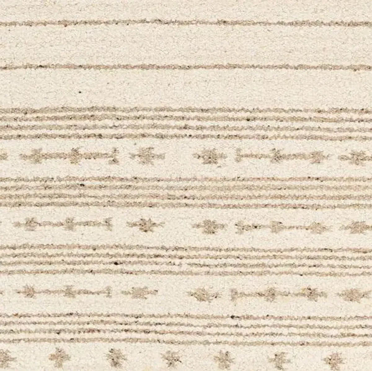 Vanessa Handwoven Rug - Cream/Brown - Ivory - Ivory