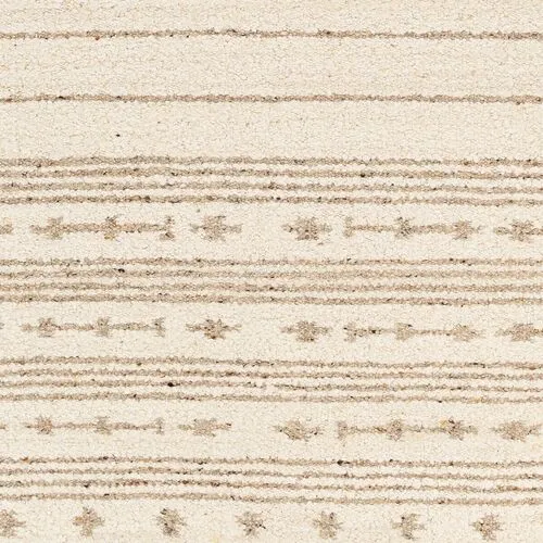 Vanessa Handwoven Rug - Cream/Brown - Ivory - Ivory