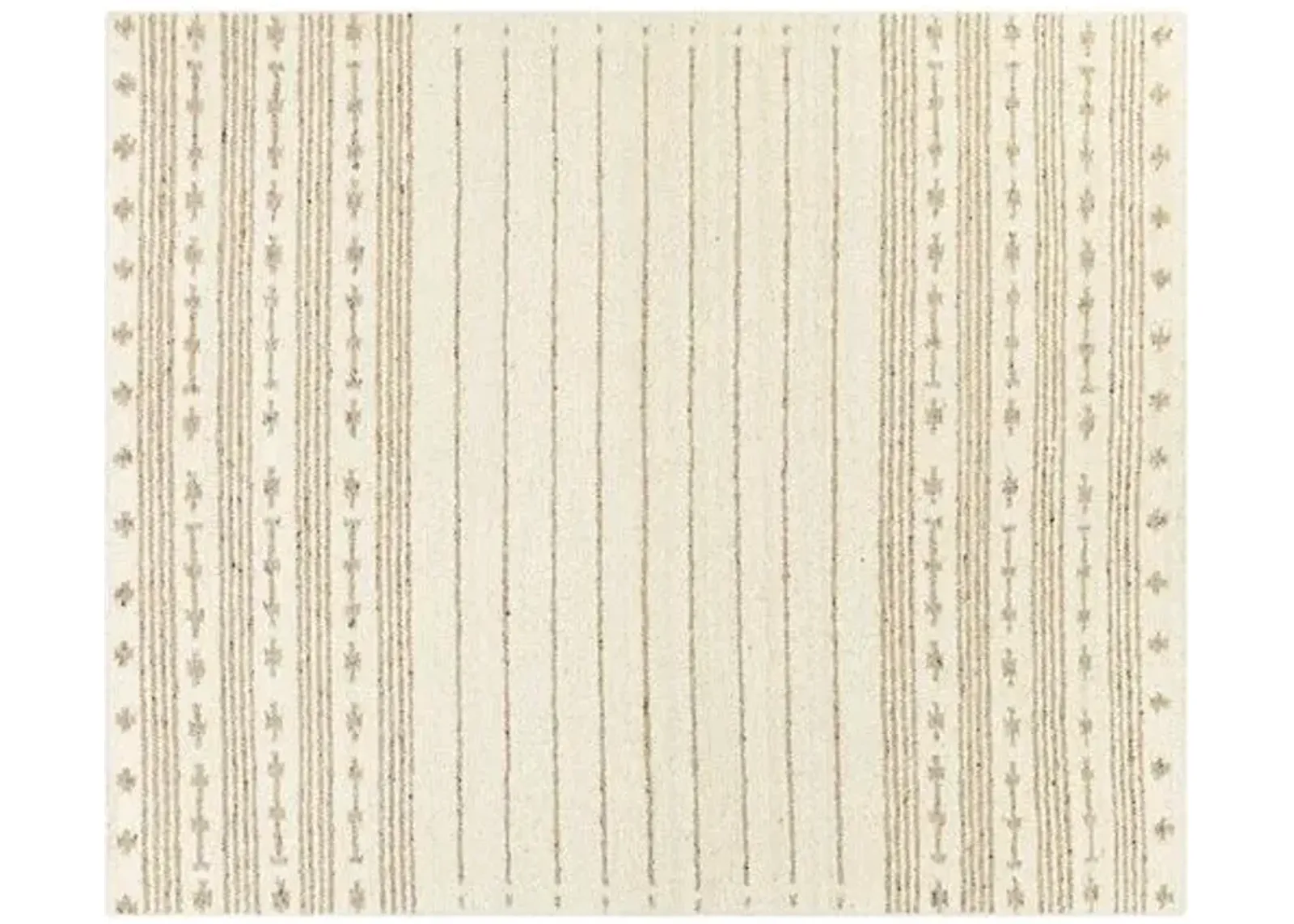 Vanessa Handwoven Rug - Cream/Brown - Ivory - Ivory