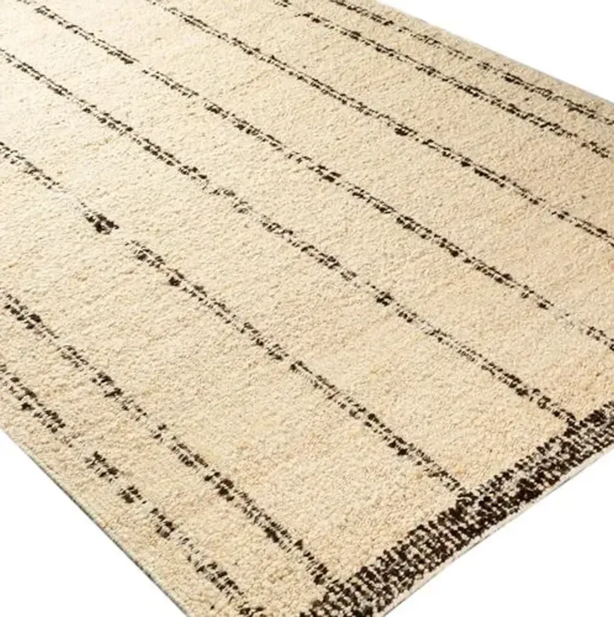 Vanessa Handwoven Rug - Butter/Charcoal - Beige - Beige