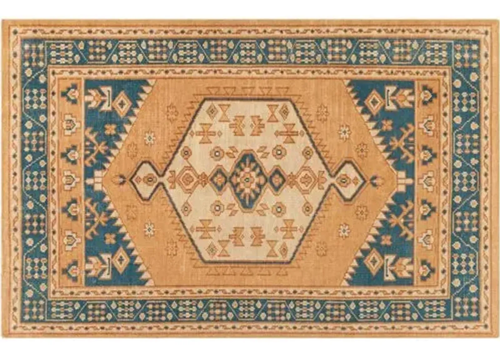 Mindy Hand-Knotted Rug - Camel/Orange - Orange