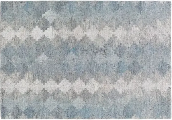 Cyrielle Hand-Tufted Rug - Aqua/Charcoal - Handcrafted - Blue - Blue