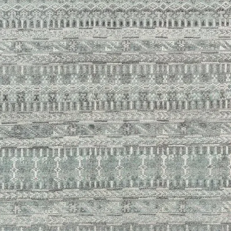 Joan Hand-Knotted Rug - Sage/Gray - Green - Green