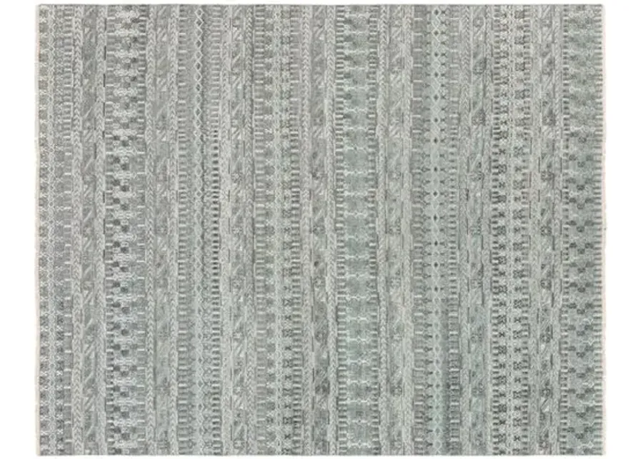 Joan Hand-Knotted Rug - Sage/Gray - Green - Green