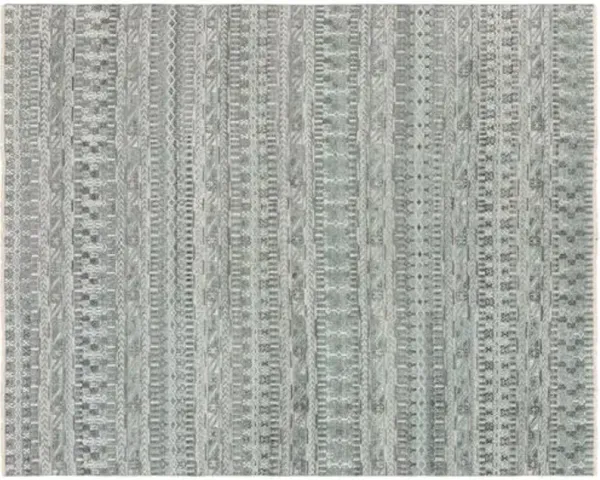Joan Hand-Knotted Rug - Sage/Gray - Green - Green