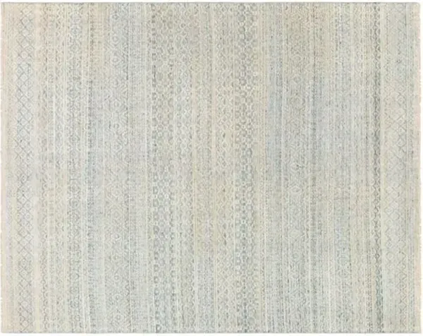 Joan Hand-Knotted Rug - Blue/Ivory - Blue
