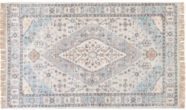 Silas Handwoven Rug, Taupe/Orange