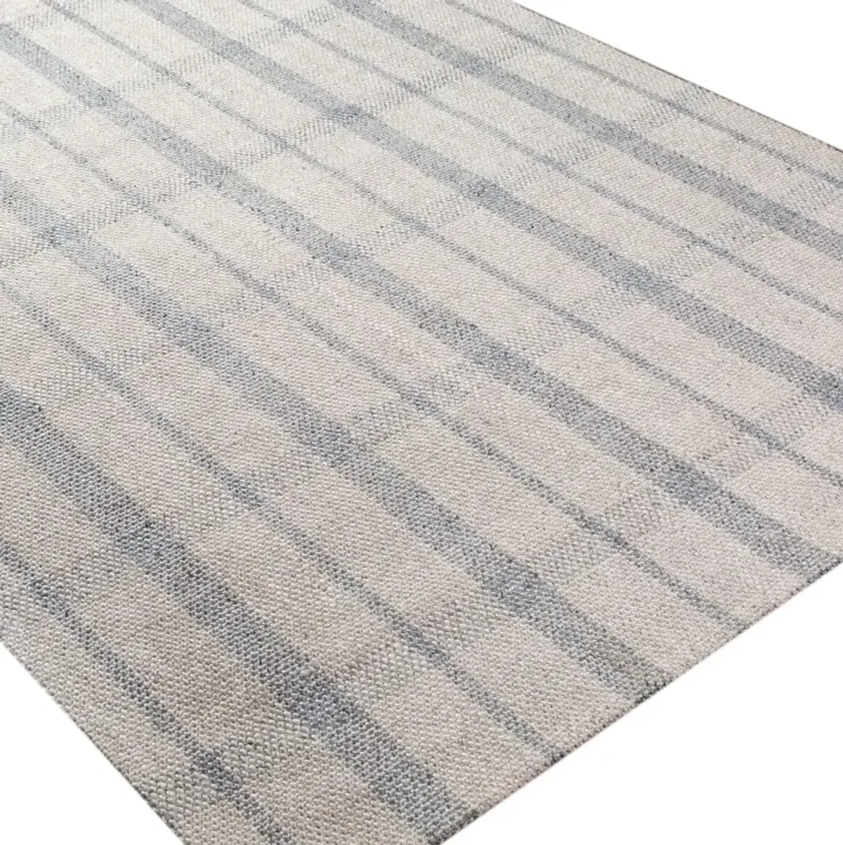Pines Handwoven Rug, Ivory/Light Gray