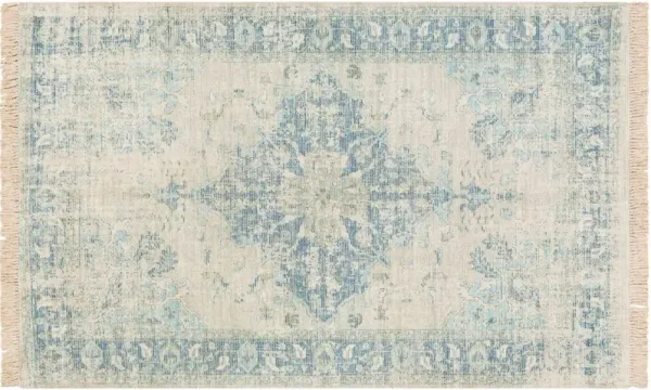 Lisa Handwoven Rug, Blue/Green