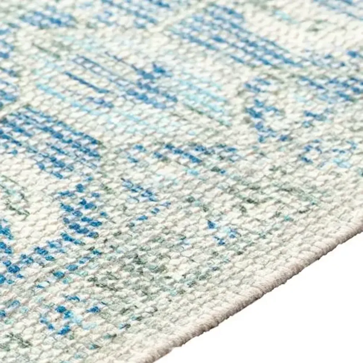 Lisa Handwoven Rug - Blue/Green - Blue