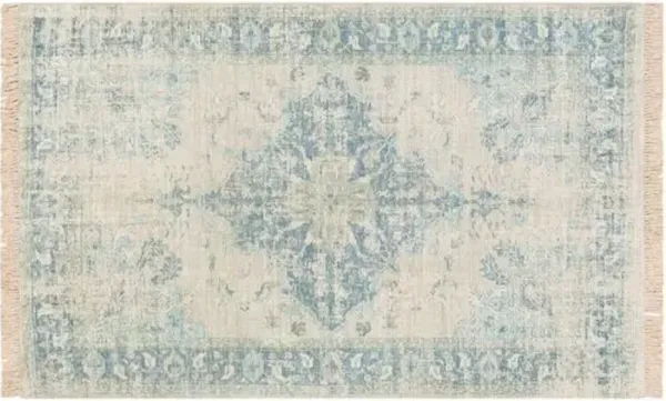 Lisa Handwoven Rug - Blue/Green - Blue