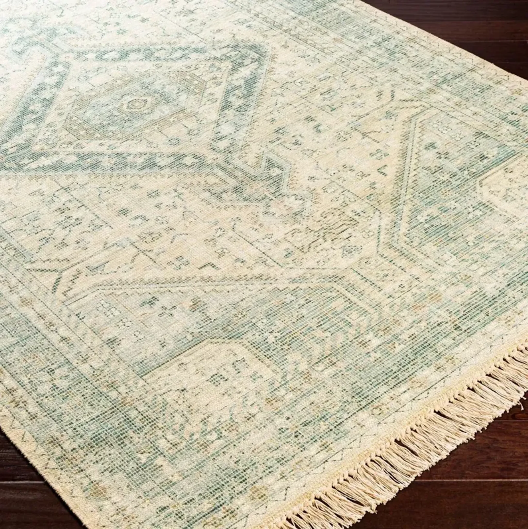 Lisa Handwoven Rug Green Green One Kings Lane | Furniture.com