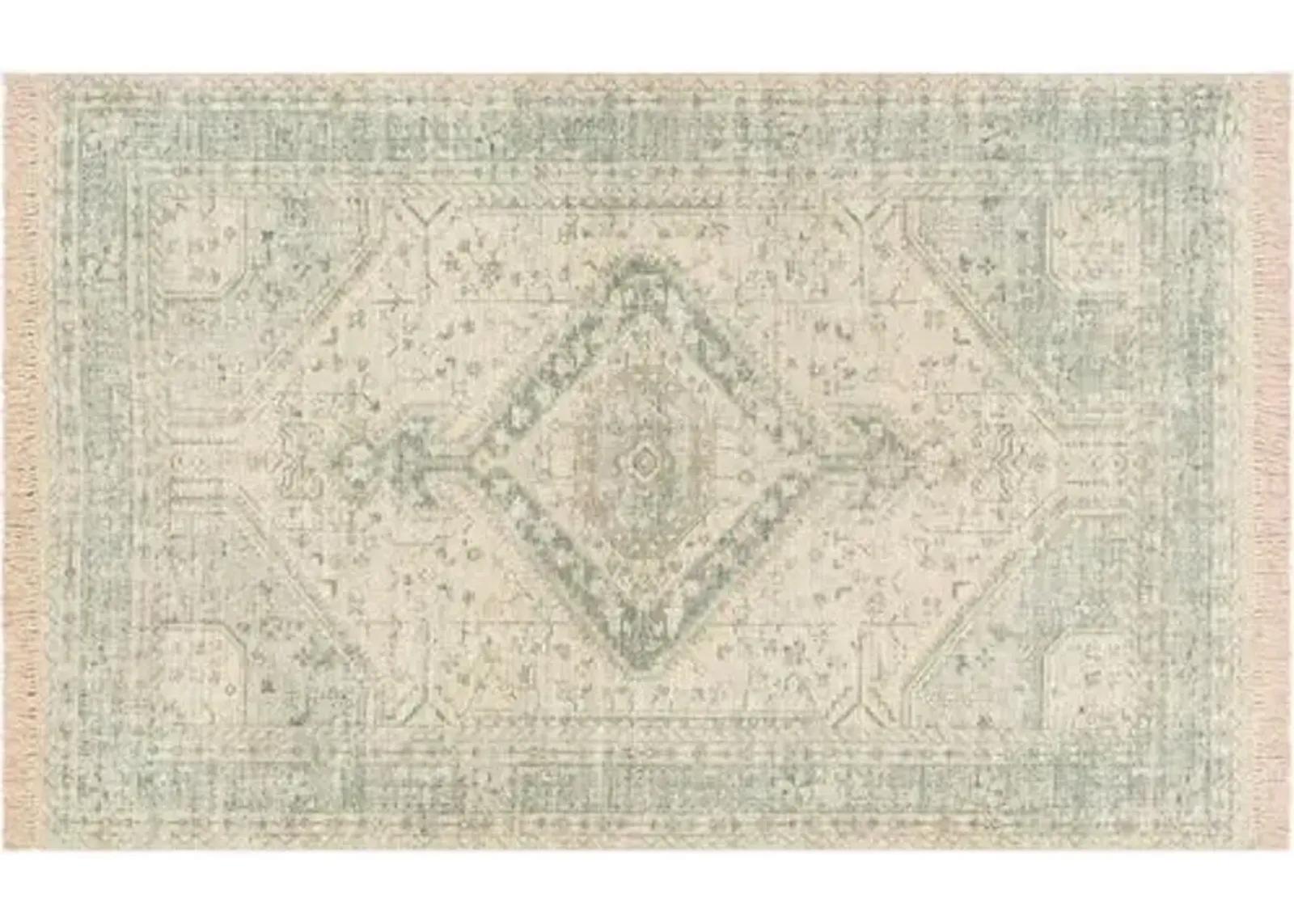 Lisa Handwoven Rug - Green - Green