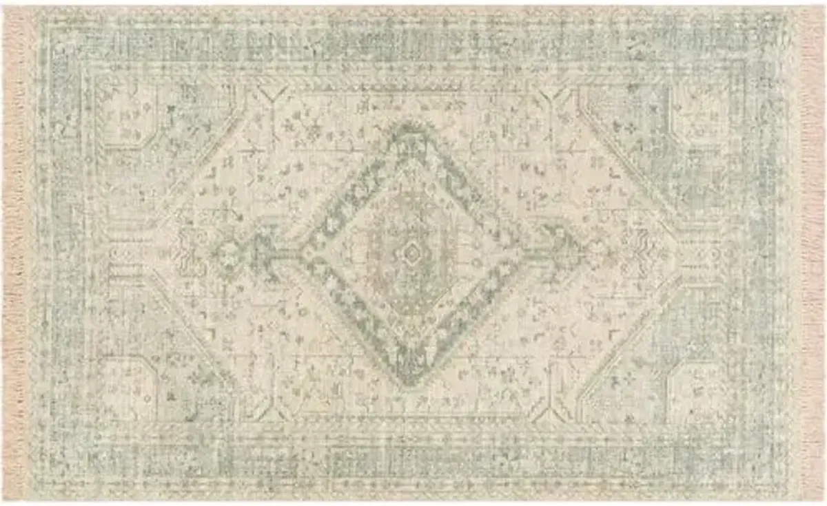 Lisa Handwoven Rug - Green - Green