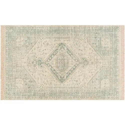 Lisa Handwoven Rug - Green - Green