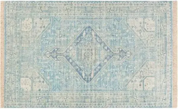 Lisa Handwoven Rug - Sky Blue/Sage - Blue