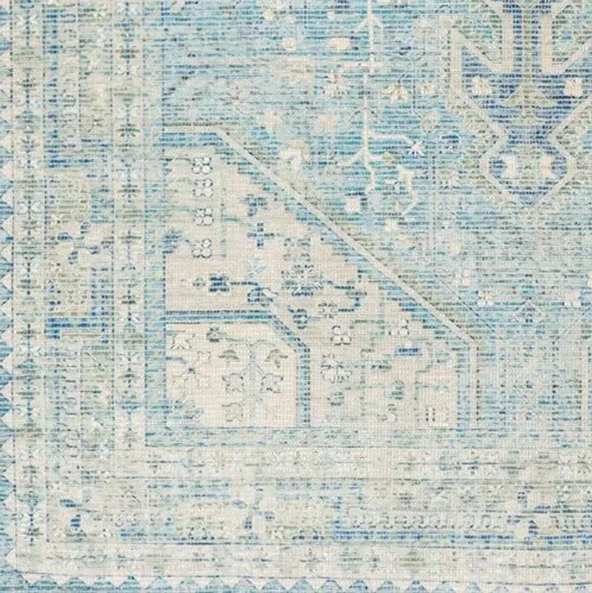 Lisa Handwoven Rug - Sky Blue/Sage - Blue