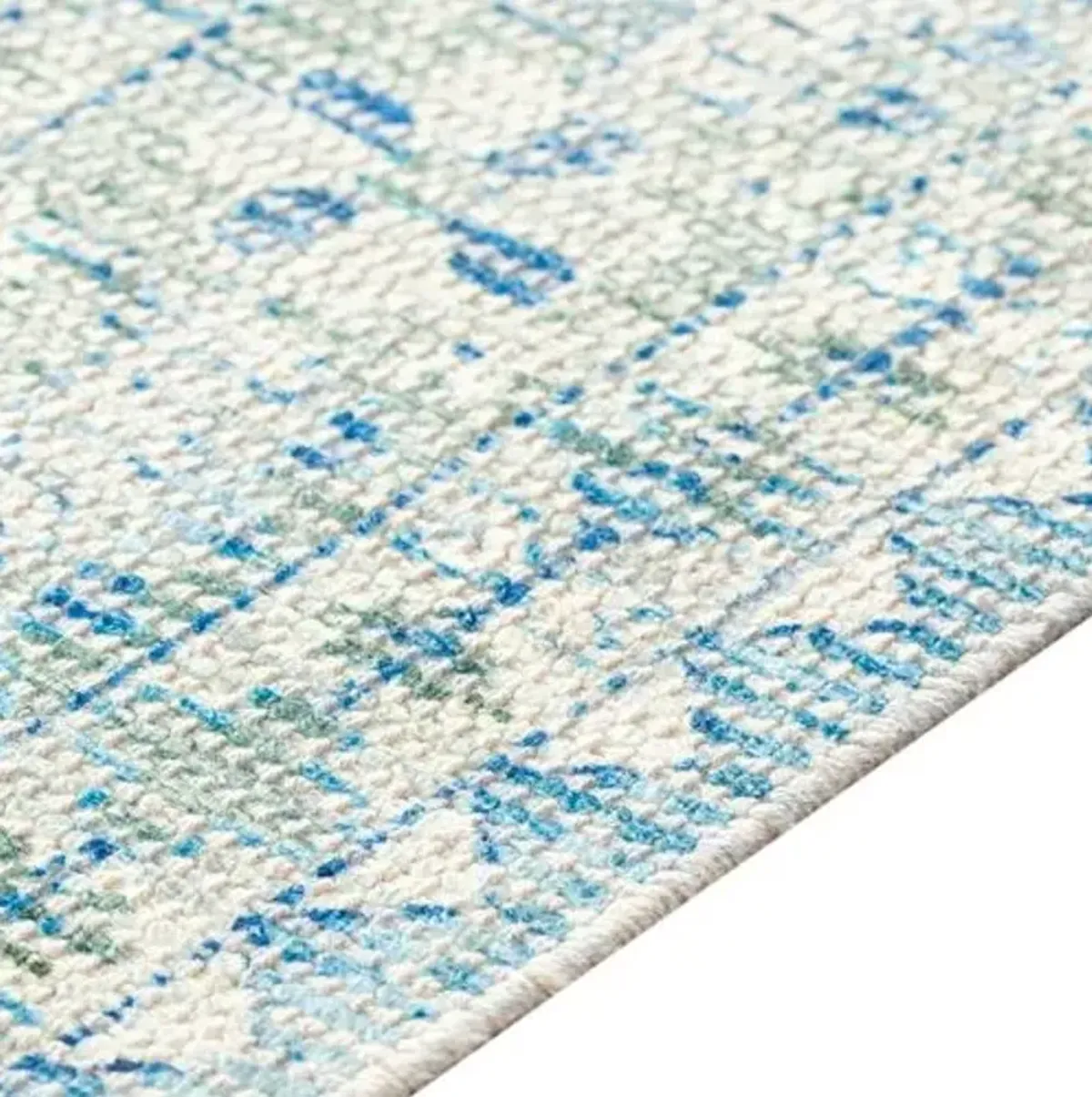 Lisa Handwoven Rug - Sky Blue/Sage - Blue