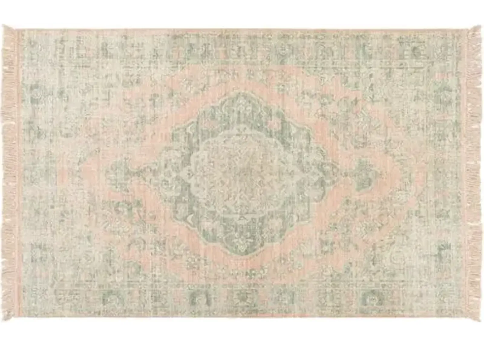 Lisa Handwoven Rug - Sage/Camel - Green - Green