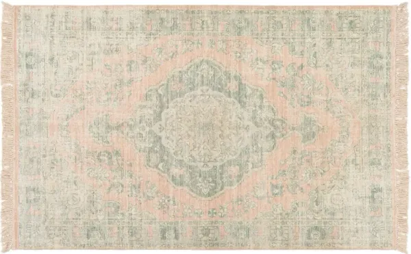 Lisa Handwoven Rug, Sage/Camel