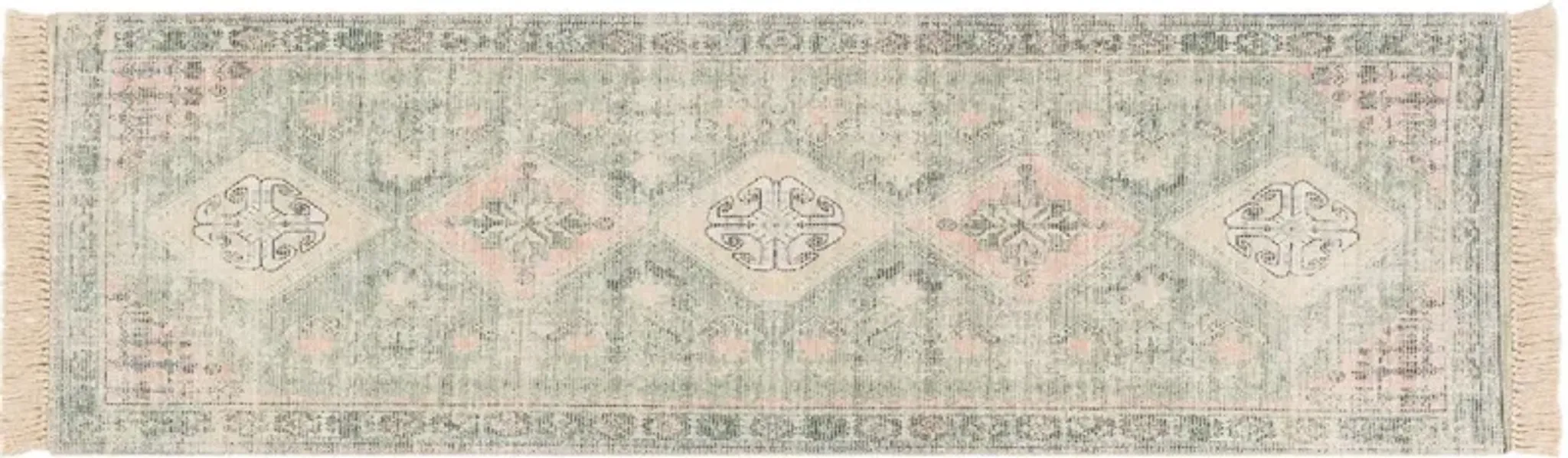 Lisa Handwoven Rug Sagepink Green Green One Kings Lane | Furniture.com