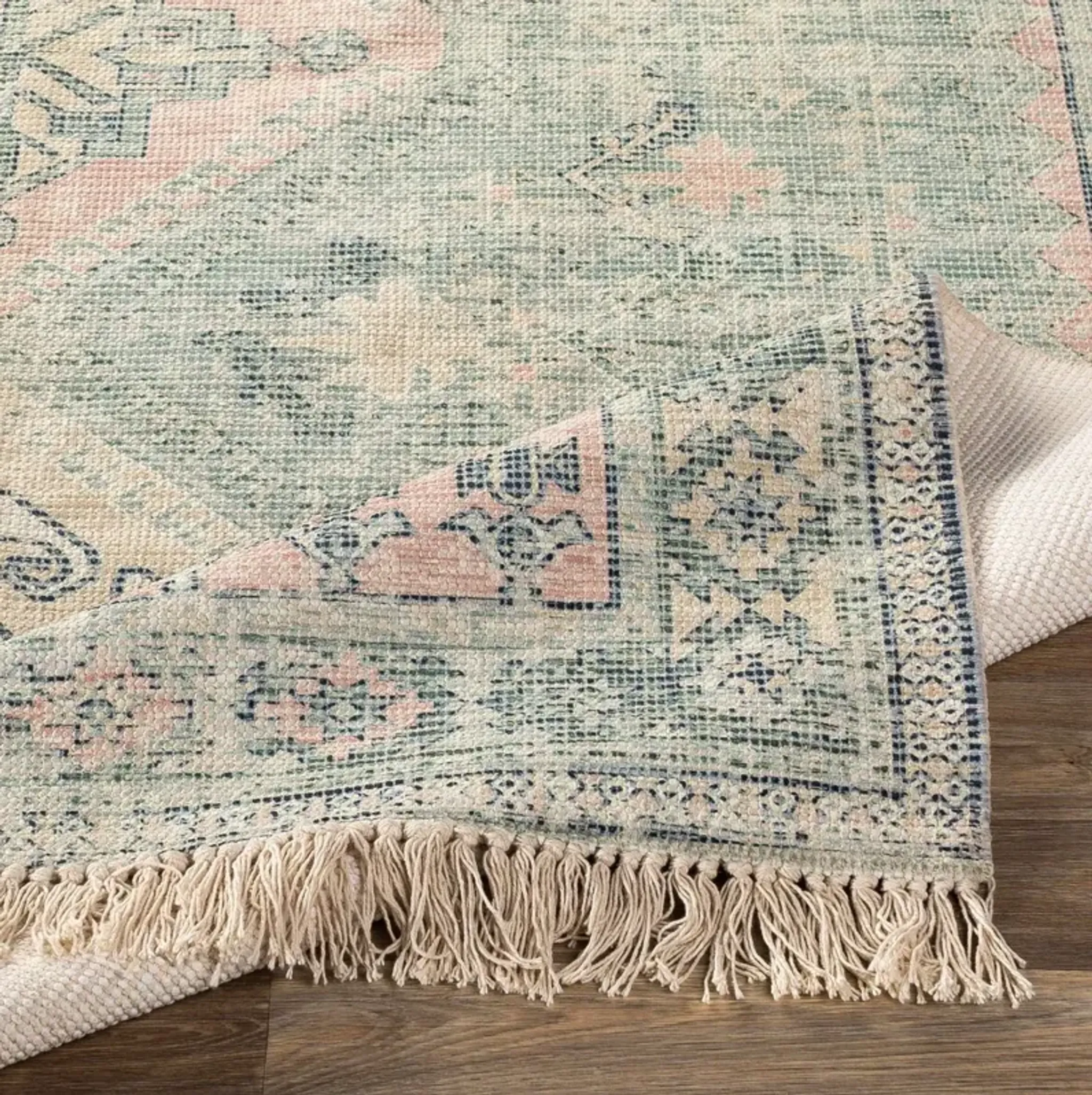 Lisa Handwoven Rug Sagepink Green Green One Kings Lane | Furniture.com