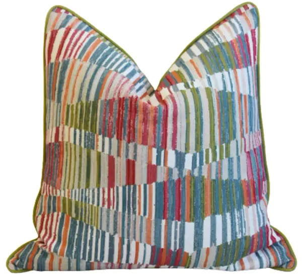Contemporary Woven Wave Geometric Pillow