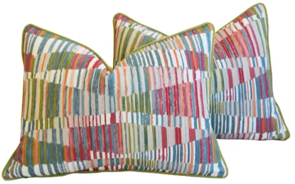 Contemporary Wave Geometric Pillows, Pr