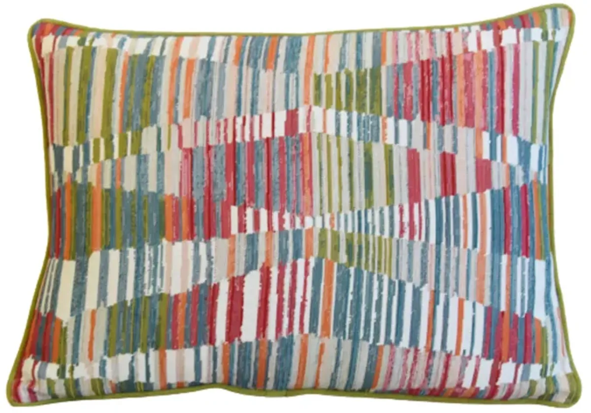 Contemporary Woven Wave Geometric Pillow