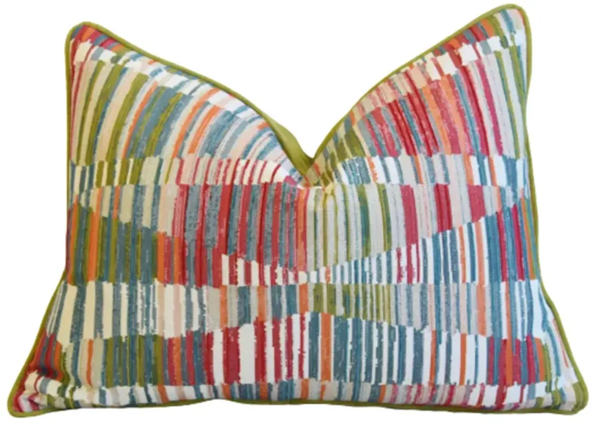 Contemporary Woven Wave Geometric Pillow