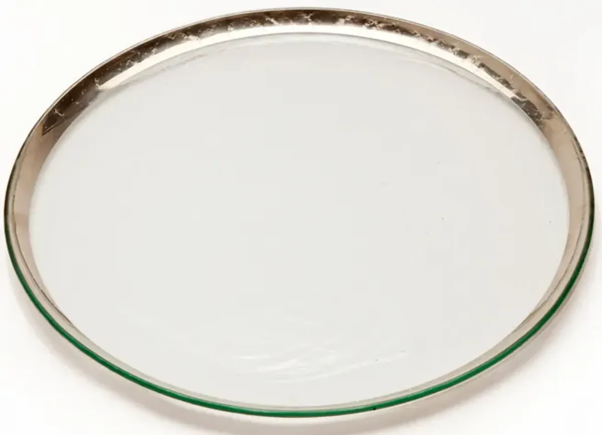 Large Annie Glass Party Platter - Fleur de Lex Antiques - Handcrafted - Clear