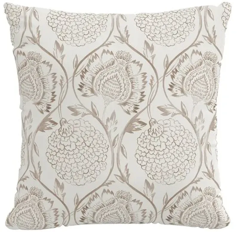 Ranjit Floral Outdoor Pillow - Handcrafted