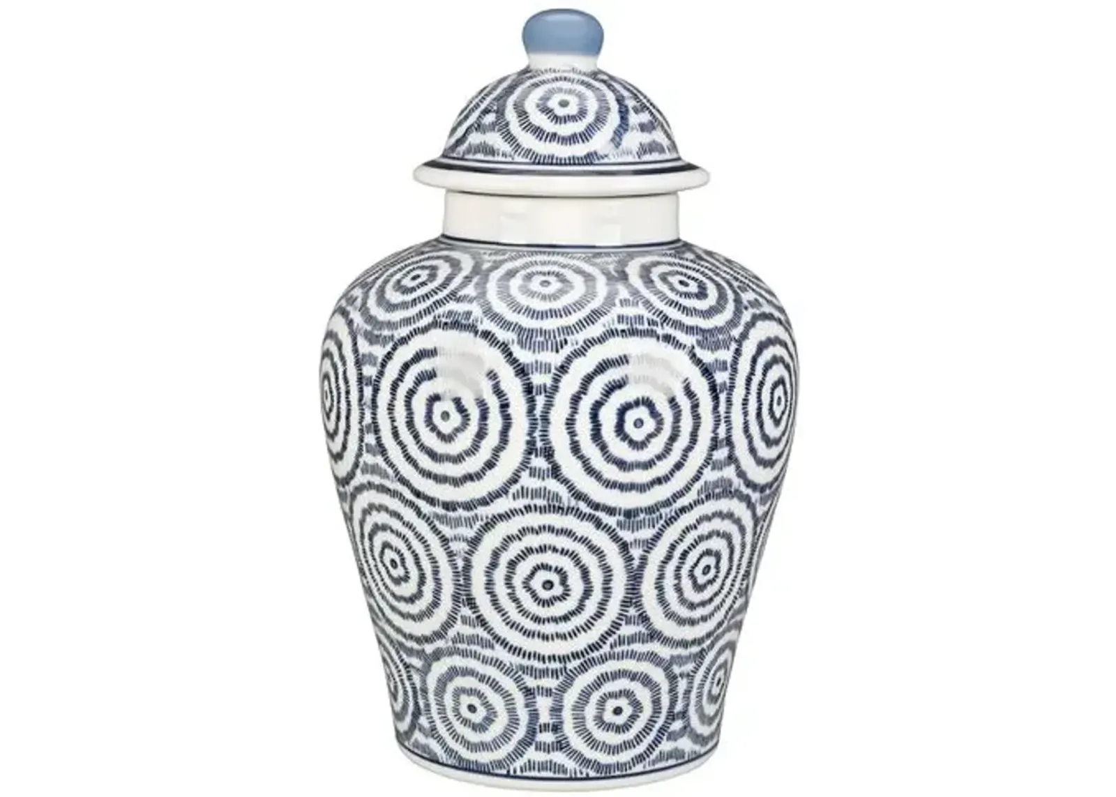 10" Blue & White Ginger Jar