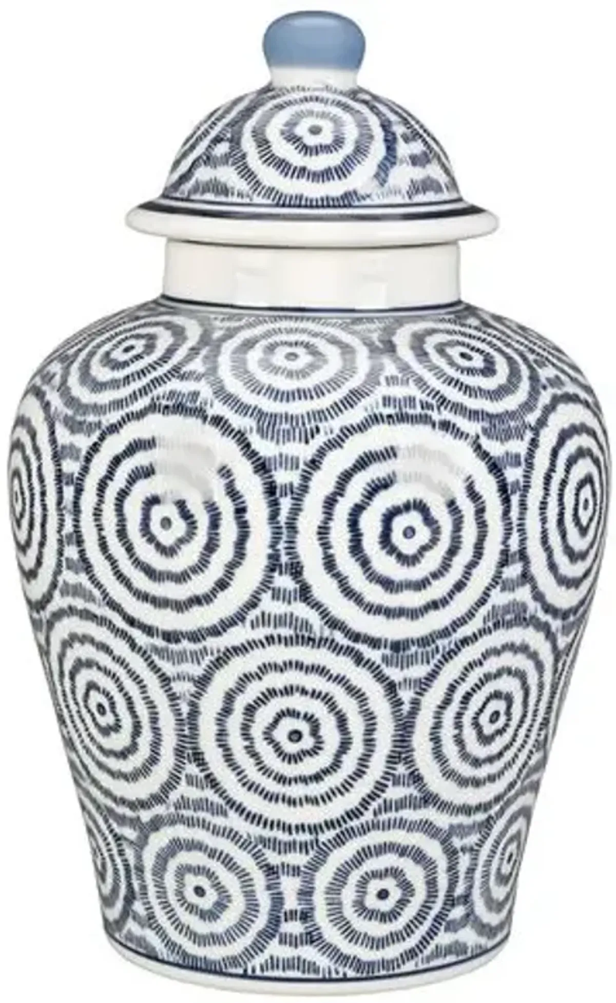 10" Blue & White Ginger Jar