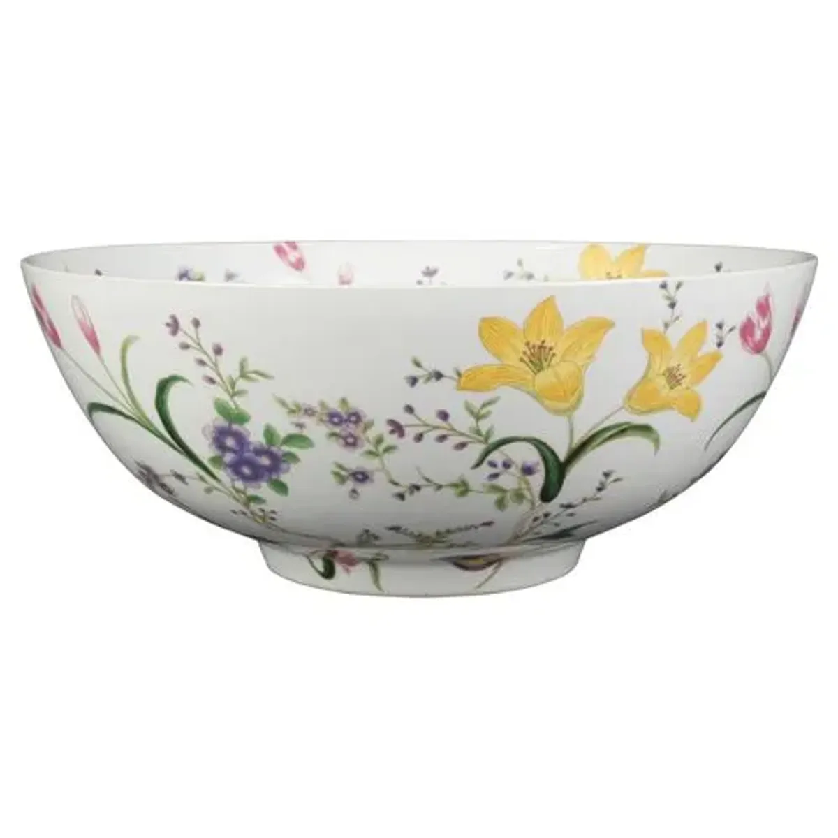 14" Birds & Flowers Bowl - Multi