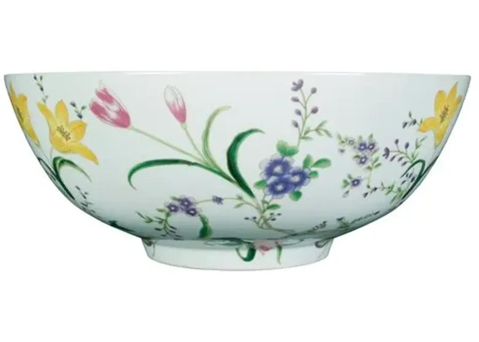 14" Birds & Flowers Bowl - Multi