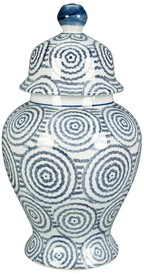 15" Blue & White Ginger Jar