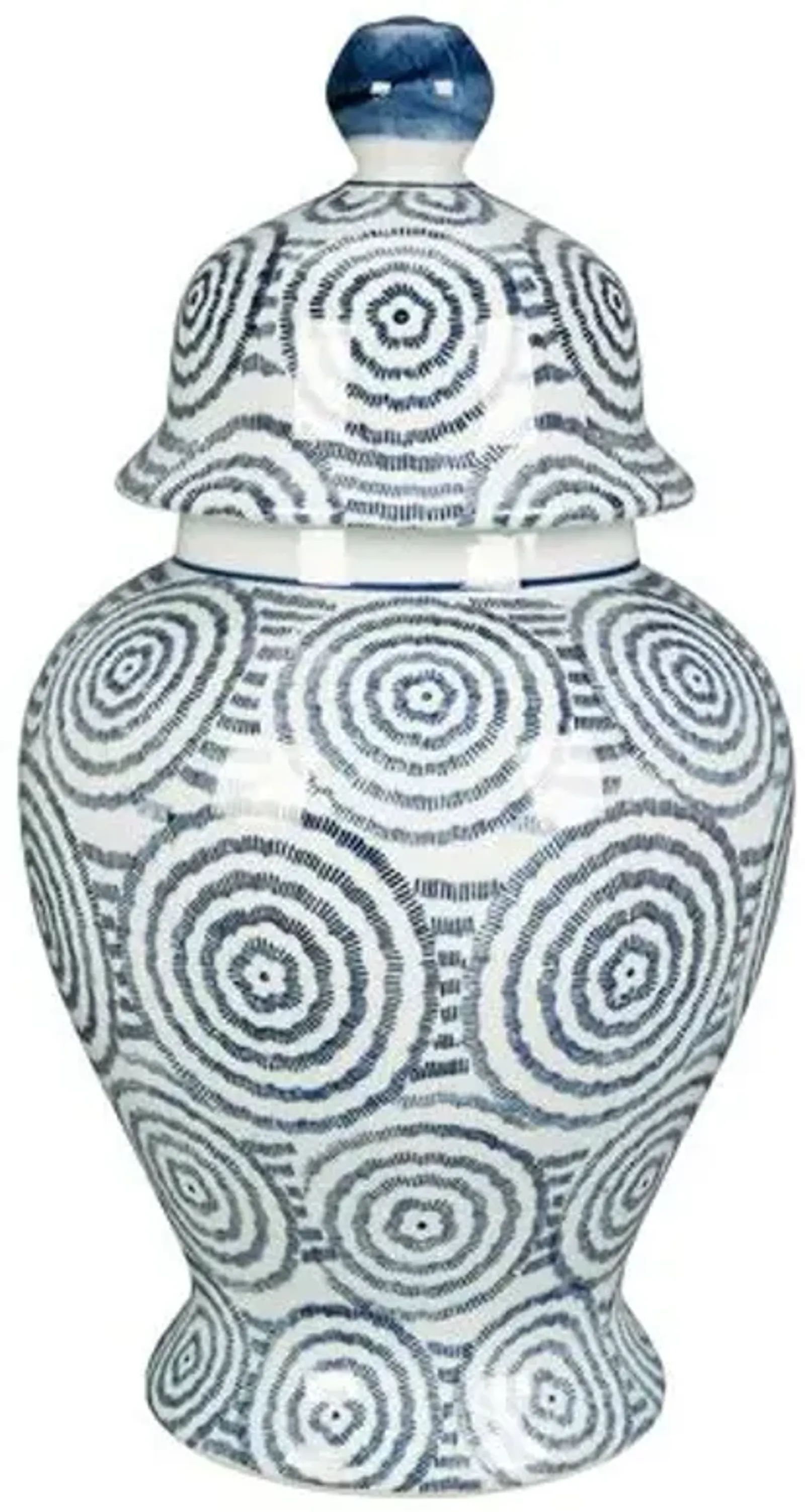 15" Blue & White Ginger Jar