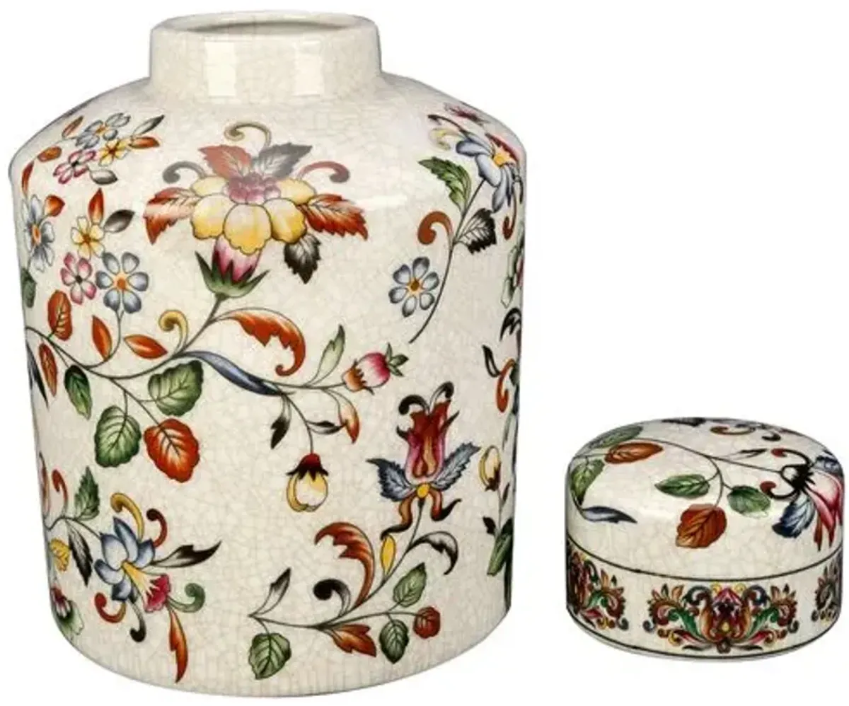 Floral Jar - Ivory