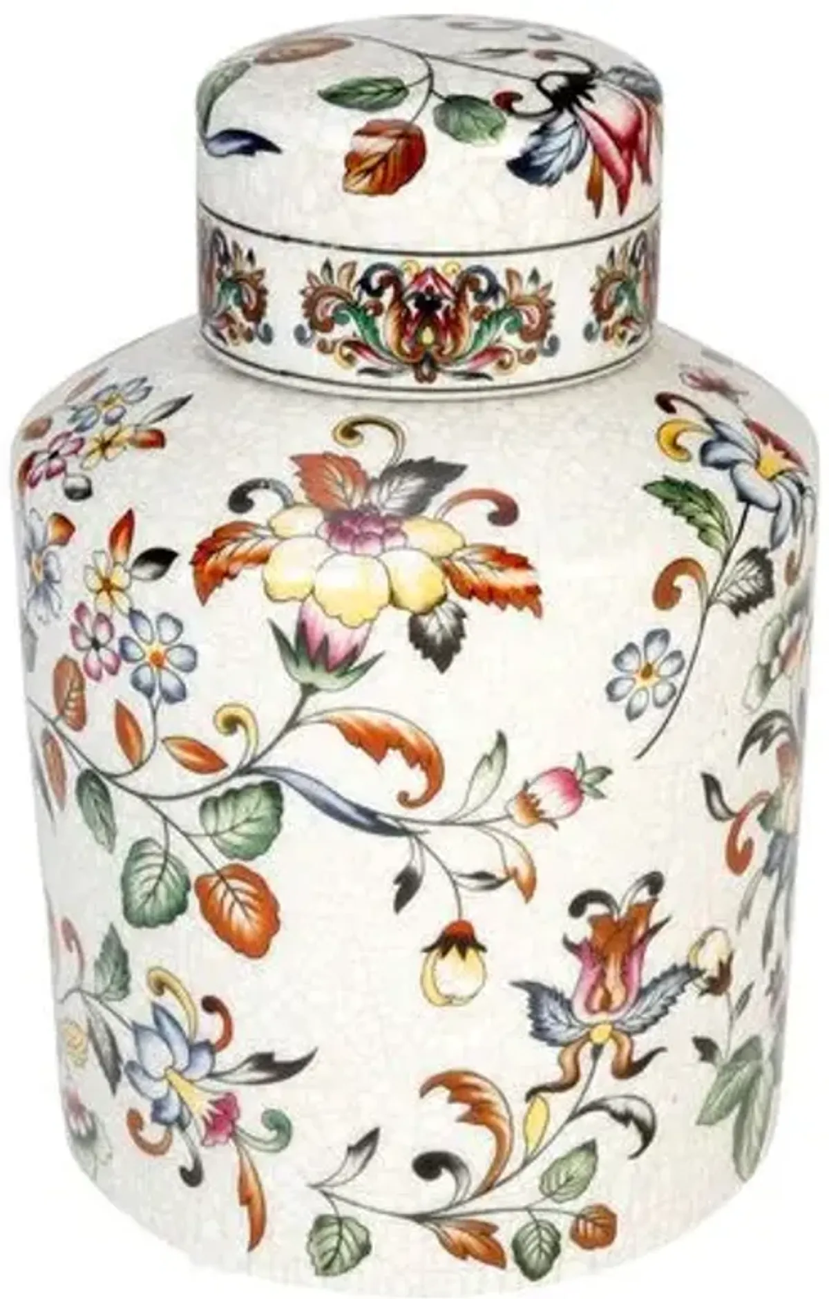 Floral Jar - Ivory