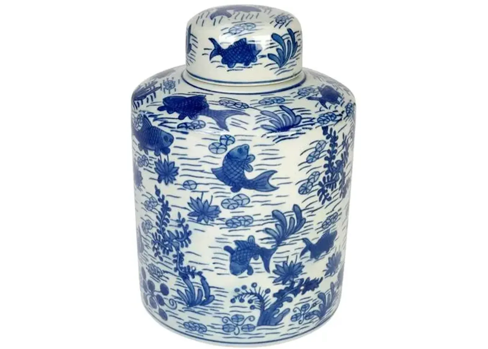 Koi Pond Jar - Blue