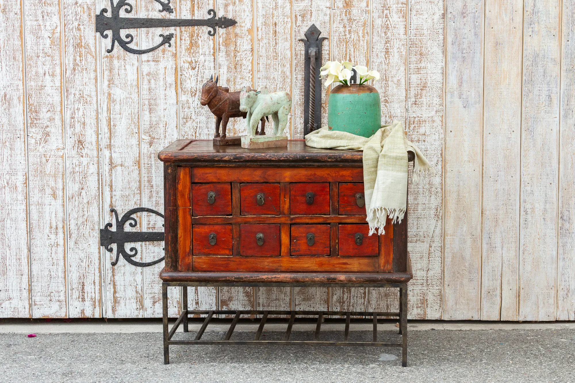 19th C. Chinese Dresser on Stand - de-cor - Brown