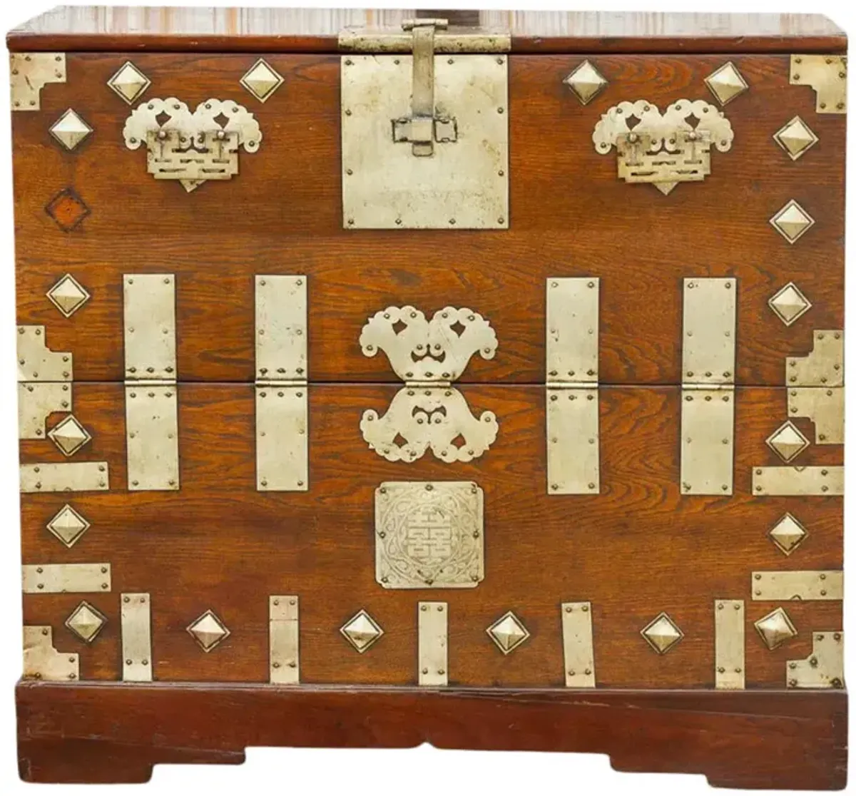 Antique Korean Wedding Chest - de-cor - Handcrafted - Brown