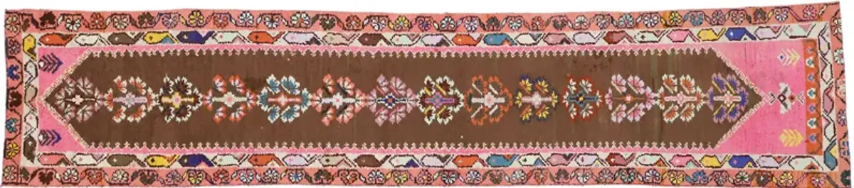 Turkish Oushak Runner - 2'5 x 11'4 - Esmaili Rugs & Antiques - Pink - Pink