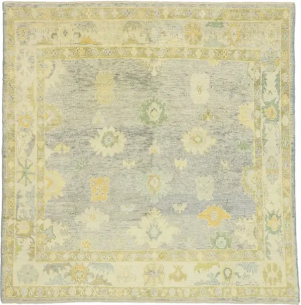 Turkish Oushak Rug - 7'10"x8' - Esmaili Rugs & Antiques - Purple - Purple