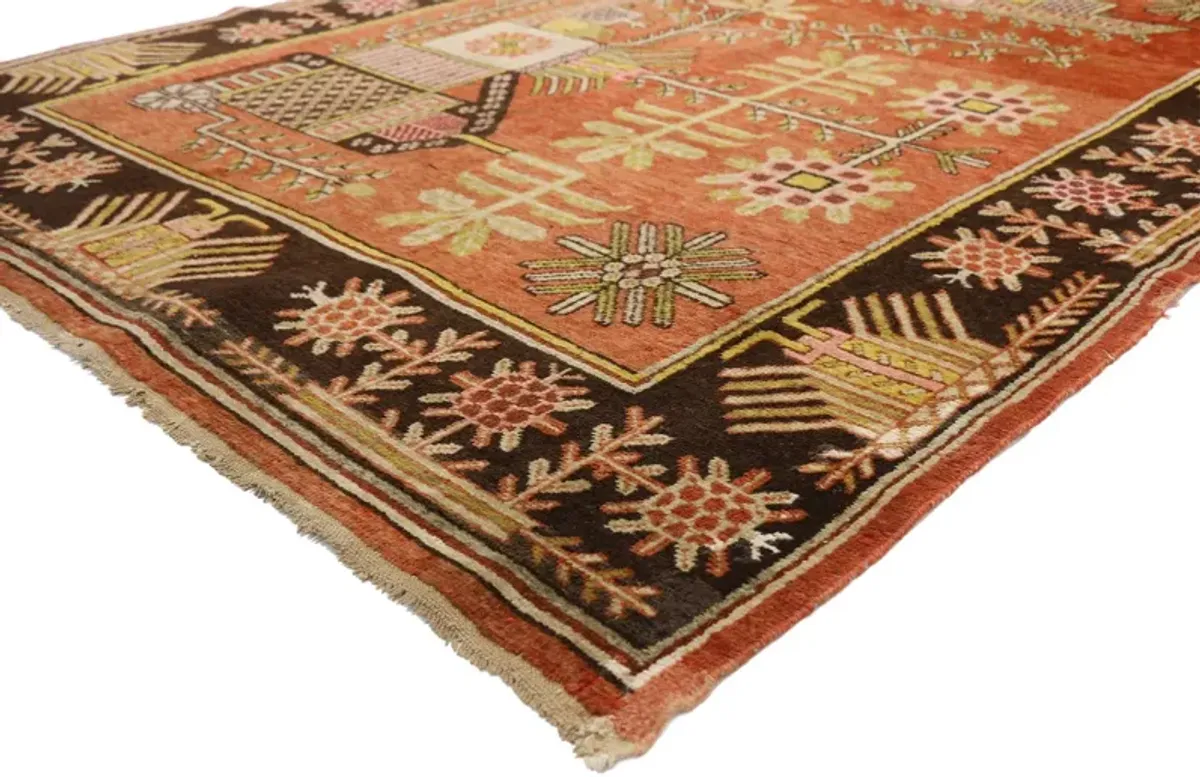 Antique Khotan Rug - 05'09 x 11'05 - Esmaili Rugs & Antiques - Red - Red