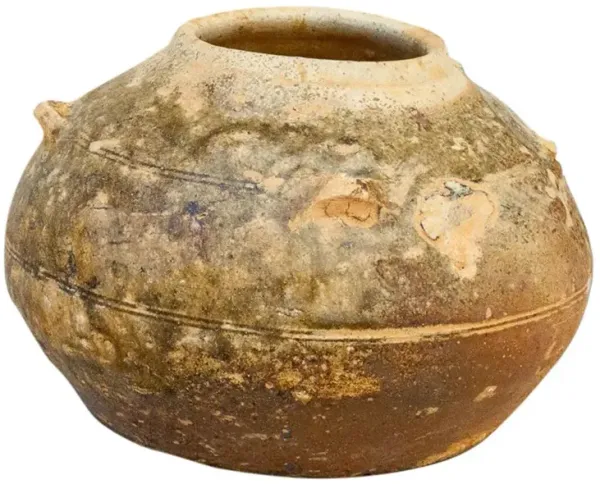 Korean Tribal Globular Pot - de-cor - Green