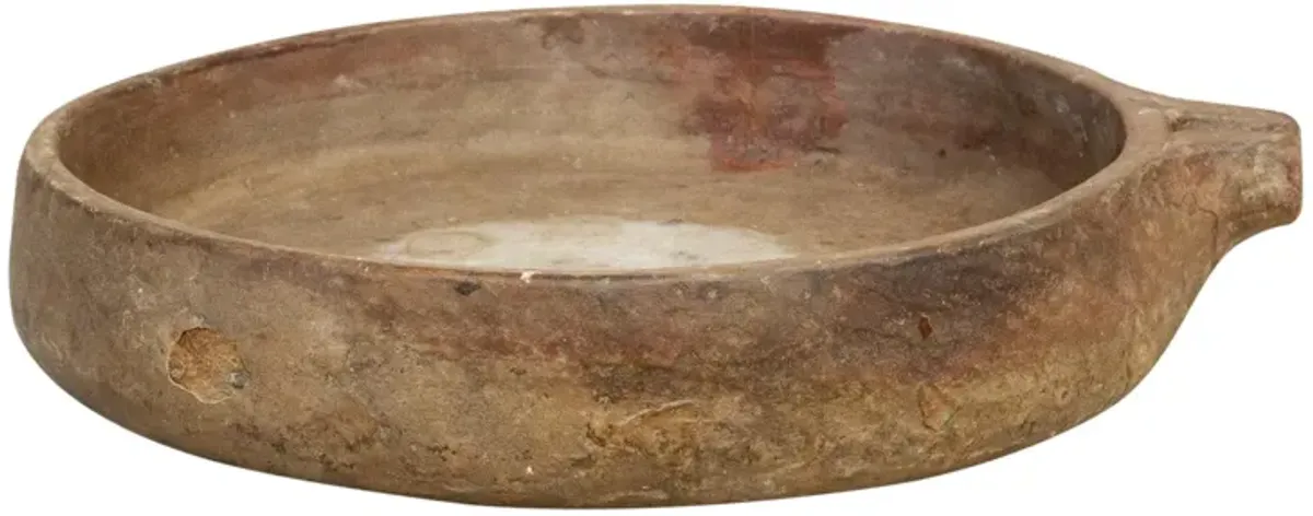 Tribal Indian Stone Kundi Bowl - de-cor - brown